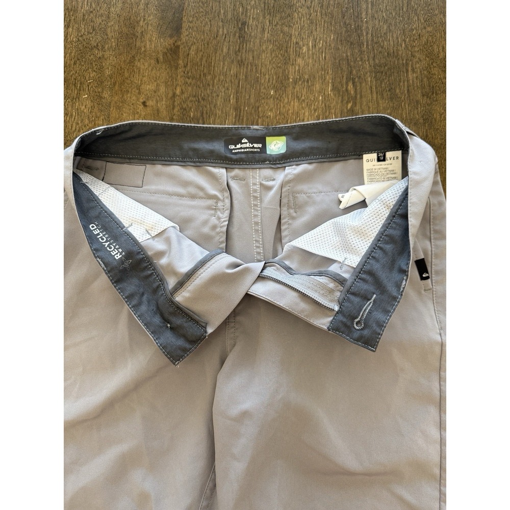 Quiksilver Boys Hybrid Shorts 26/12 Beige Amphibian Walking Shorts - Picture 3 of 3